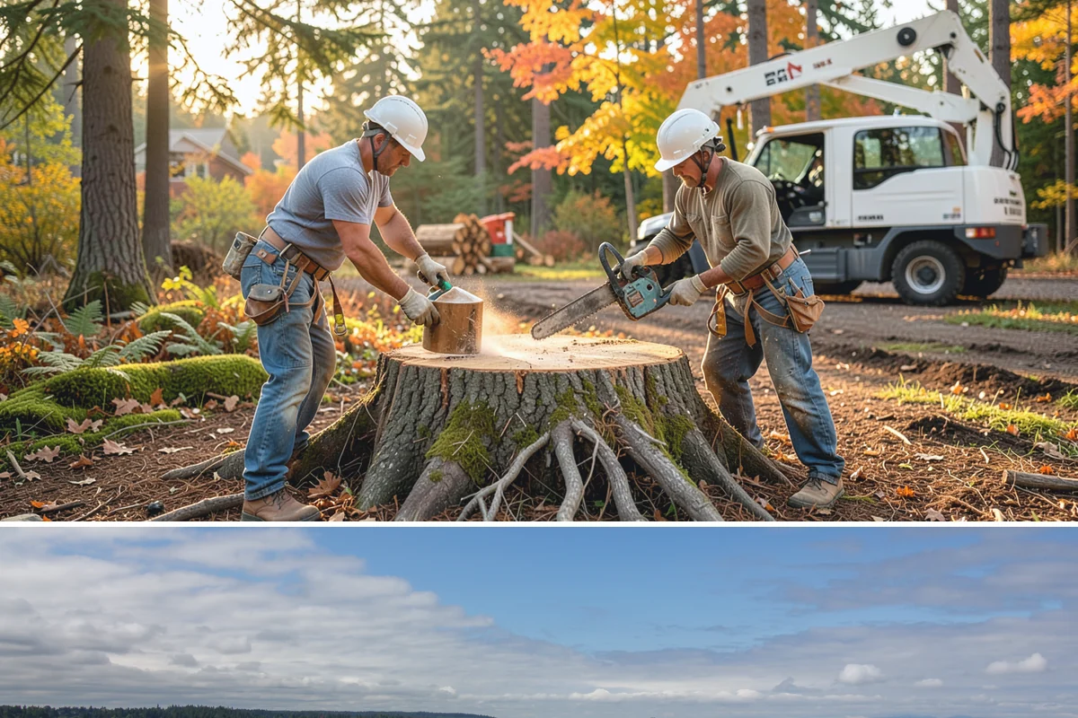 Fallen tree removal in University Place, Pierce County, WA - This service can be performed year-round in the Puget Sound climate but may require specialized rigging gear during wet seasons...