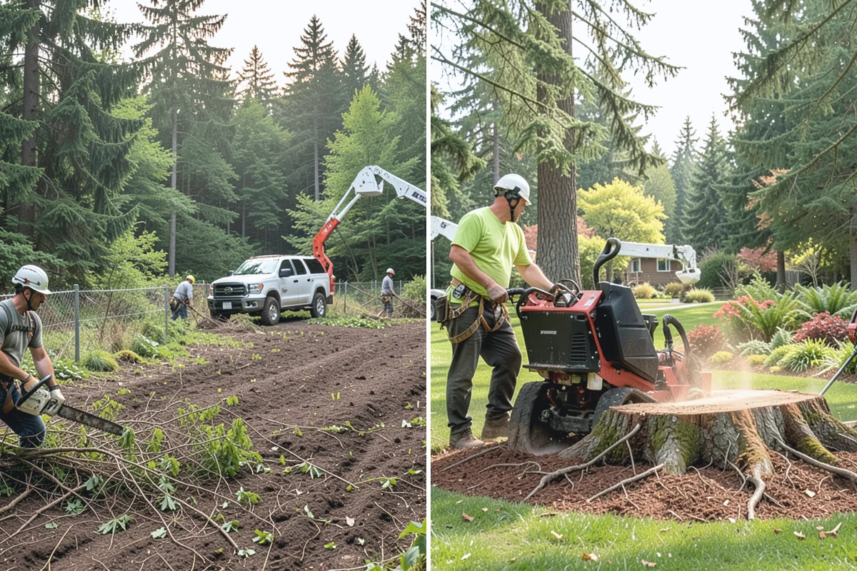 Fallen tree removal in Woodinville, King County, WA - On-site assessment and hazard evaluation
