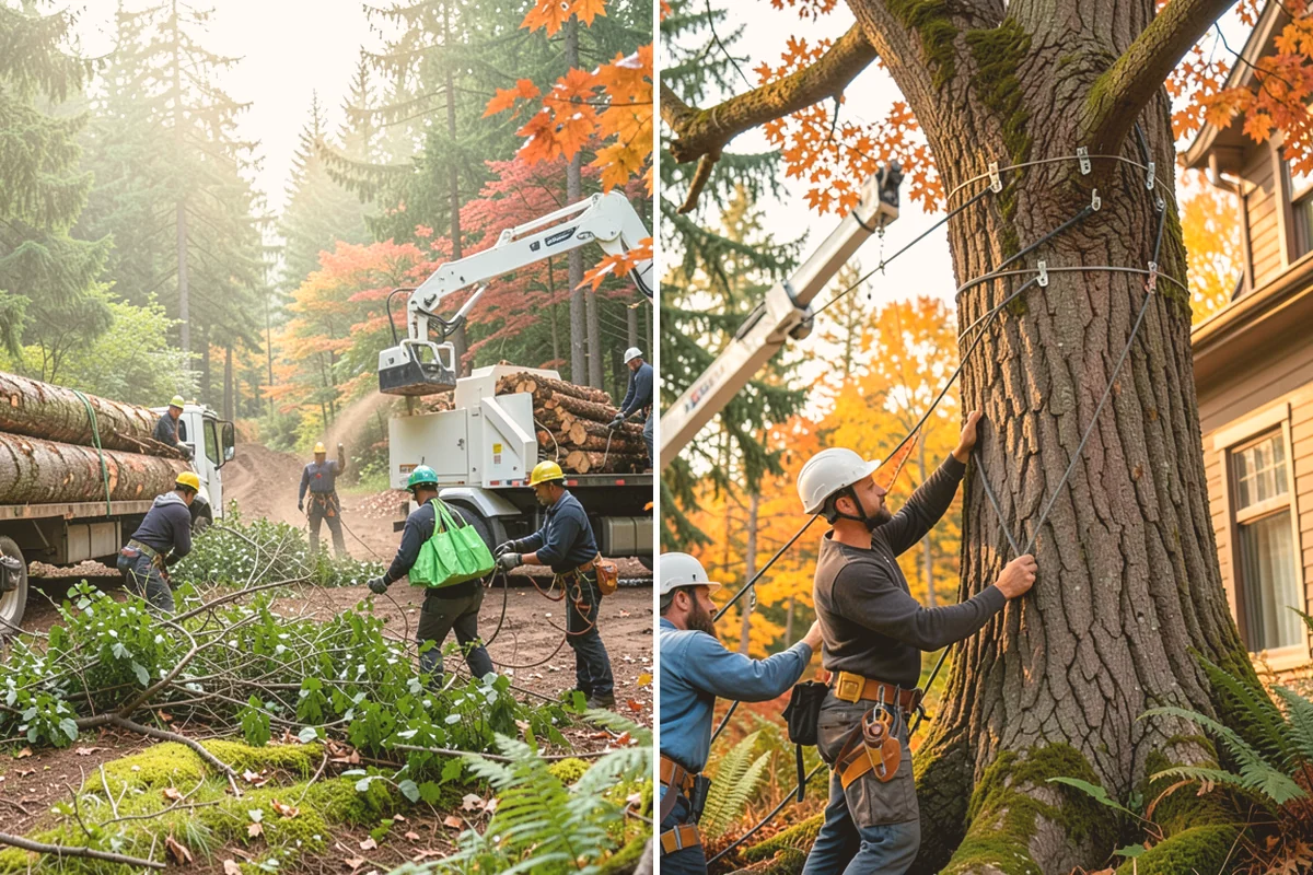 Fence line clearing in Algona, King County, WA - Assess the site and mark features to protect