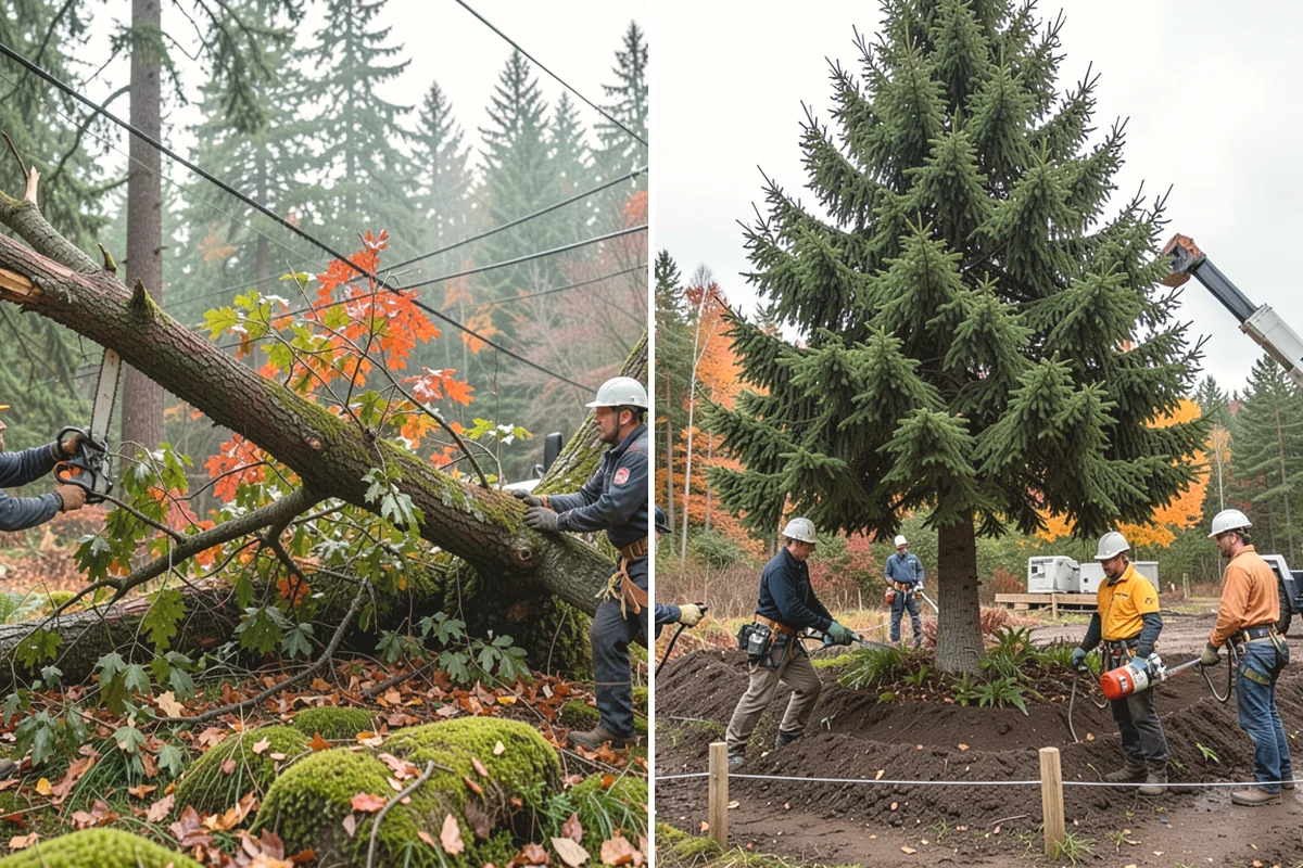 Fence line clearing in Anacortes, Skagit County, WA - Assess the site and mark features to protect