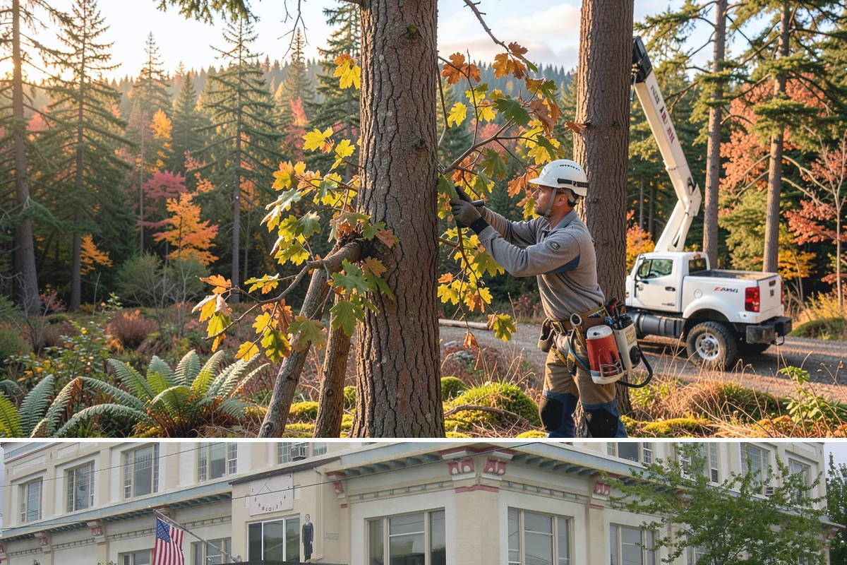 Fence line clearing in Anacortes, Skagit County, WA - Work can be performed year-round in the Puget Sound climate but must account for wet or muddy conditions that may complicate...