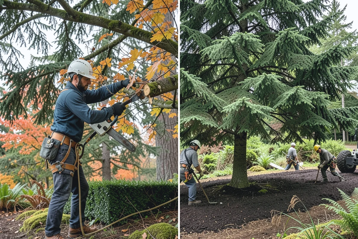 Fence line clearing in Auburn, King County, WA - Assess the site and mark features to protect