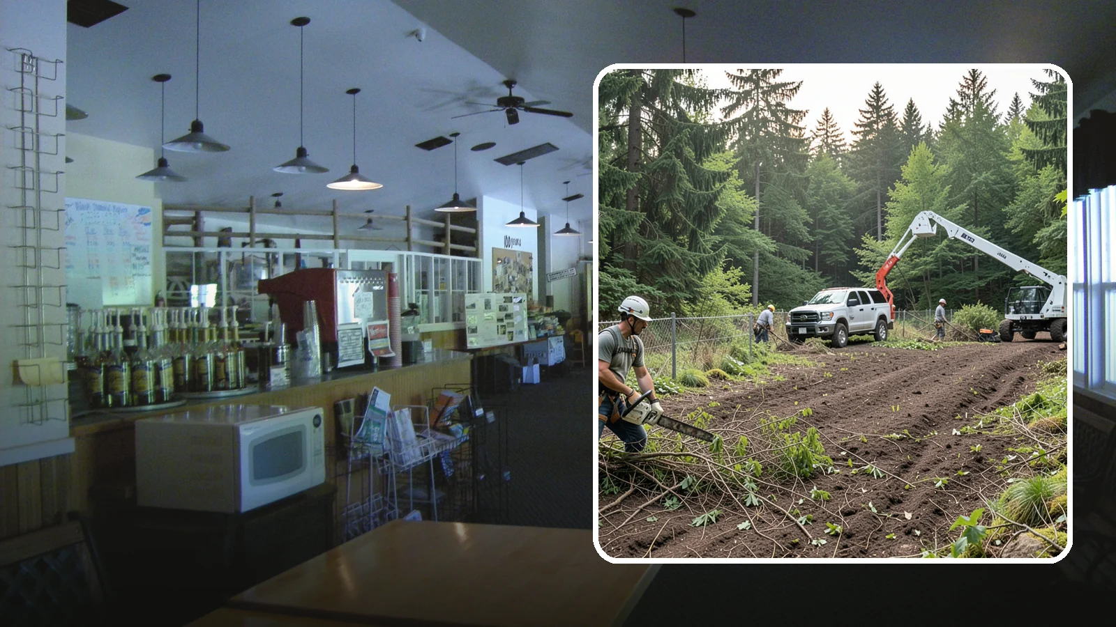Fence line clearing in Black Diamond, King County, WA - The clearing of vegetation along fence lines.