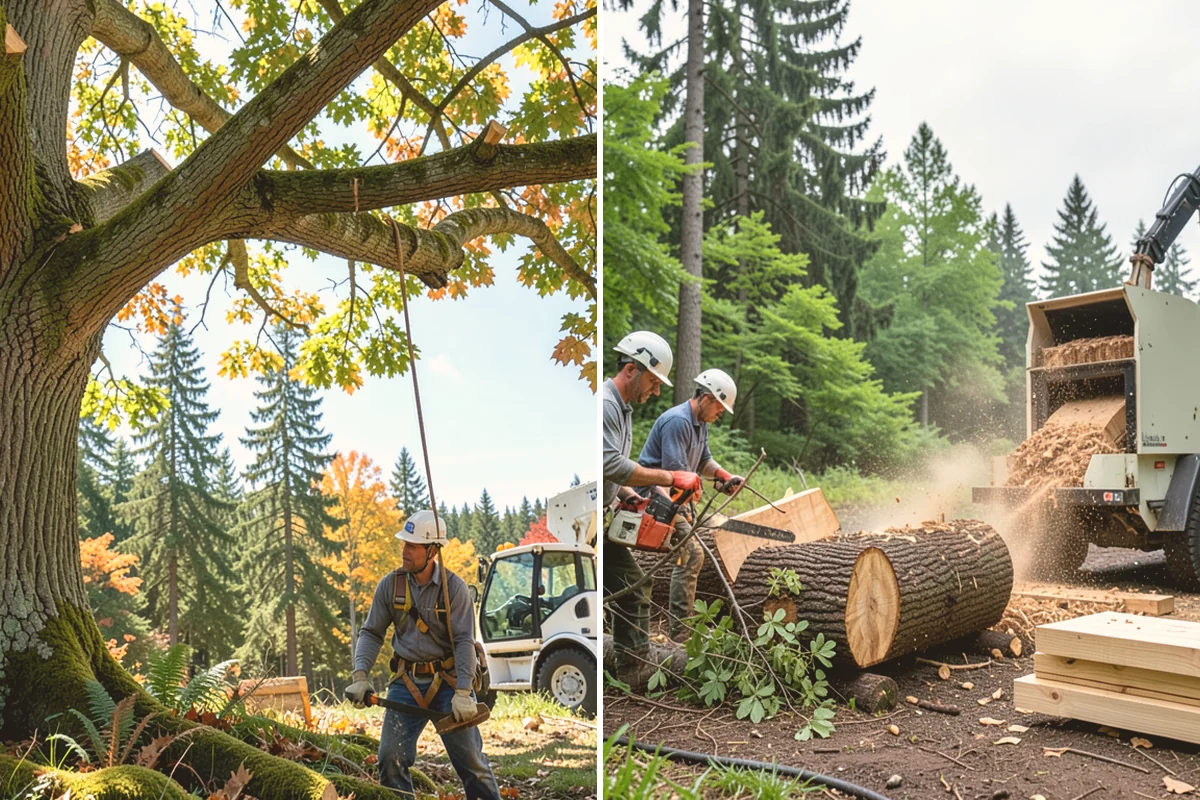 Fence line clearing in Bothell, King County, WA - Assess the site and mark features to protect