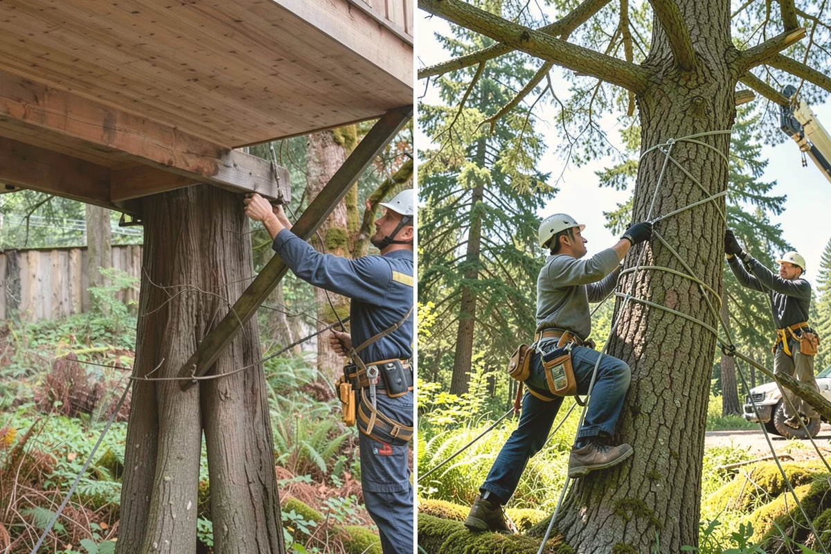 Fence line clearing in Brier, Snohomish County, WA - Assess the site and mark features to protect
