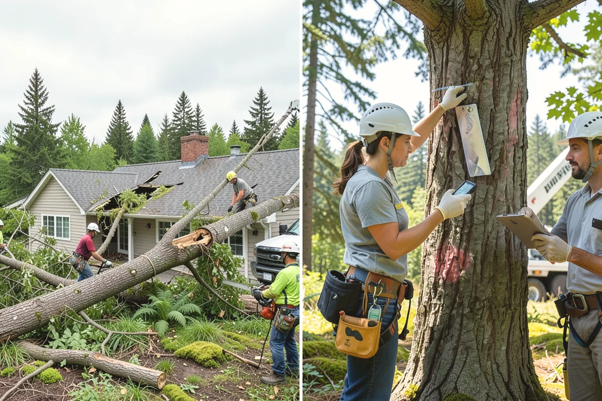 Fence line clearing in Burien, King County, WA - Assess the site and mark features to protect