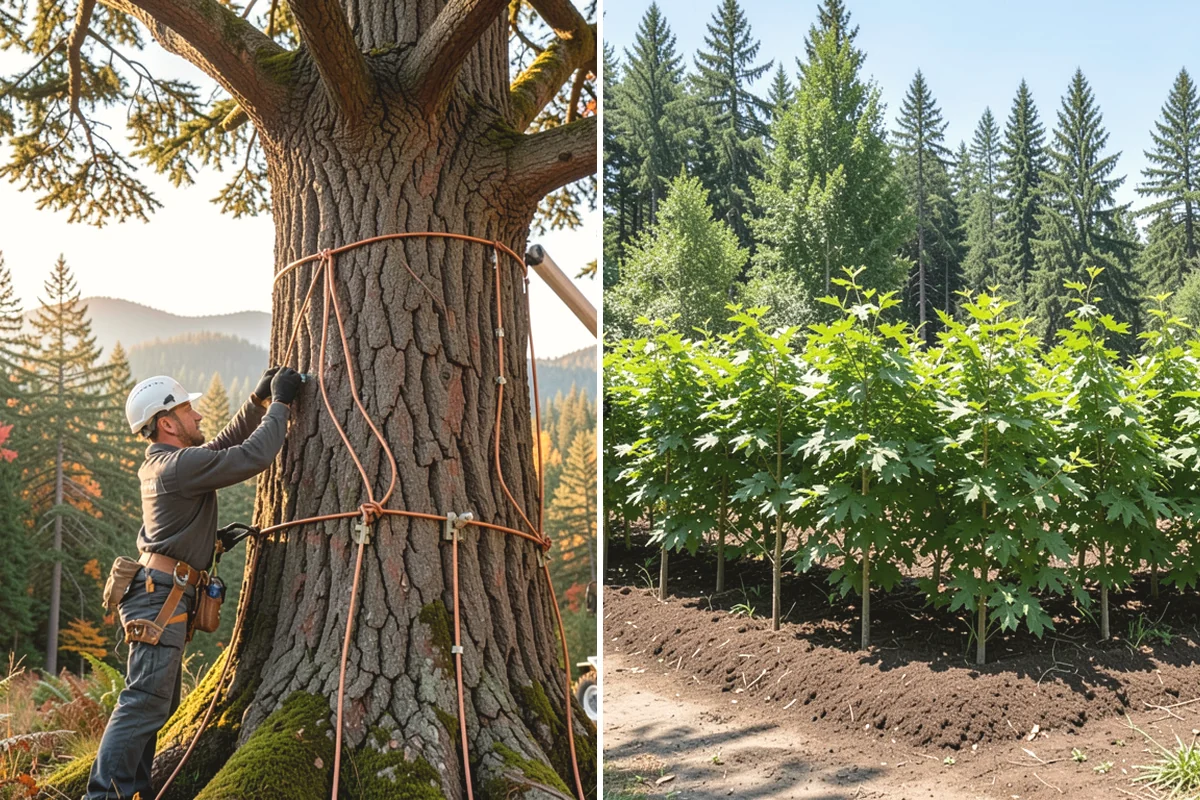 Fence line clearing in Carnation, King County, WA - Assess the site and mark features to protect