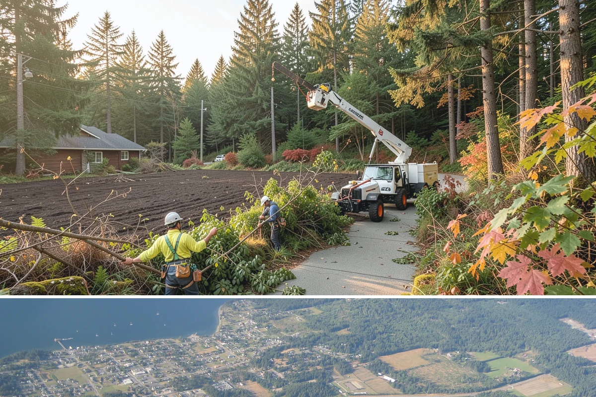 Fence line clearing in Coupeville, Island County, WA - Work can be performed year-round in the Puget Sound climate but must account for wet or muddy conditions that may complicate...
