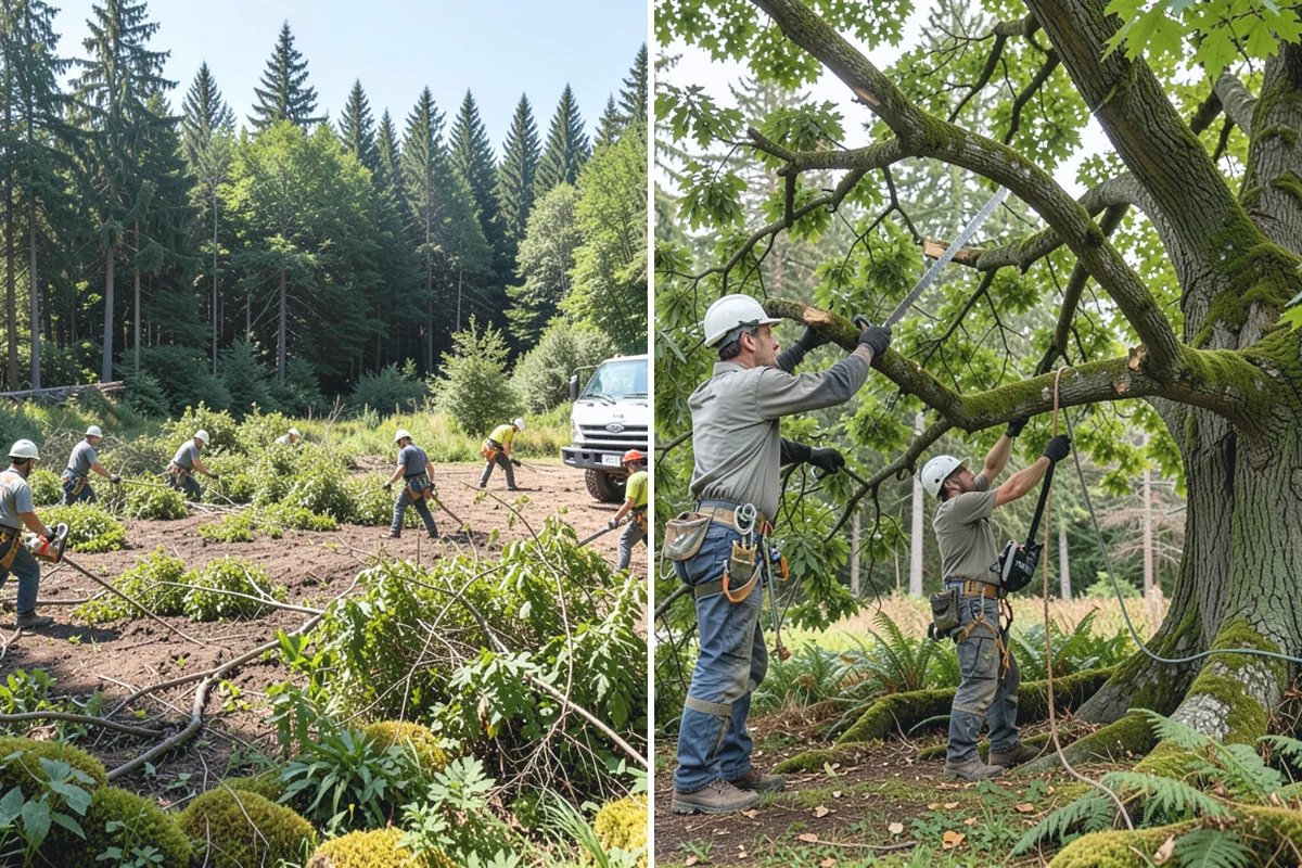 Fence line clearing in Darrington, Snohomish County, WA - Assess the site and mark features to protect