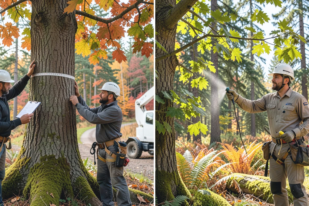 Fence line clearing in Des Moines, King County, WA - Assess the site and mark features to protect