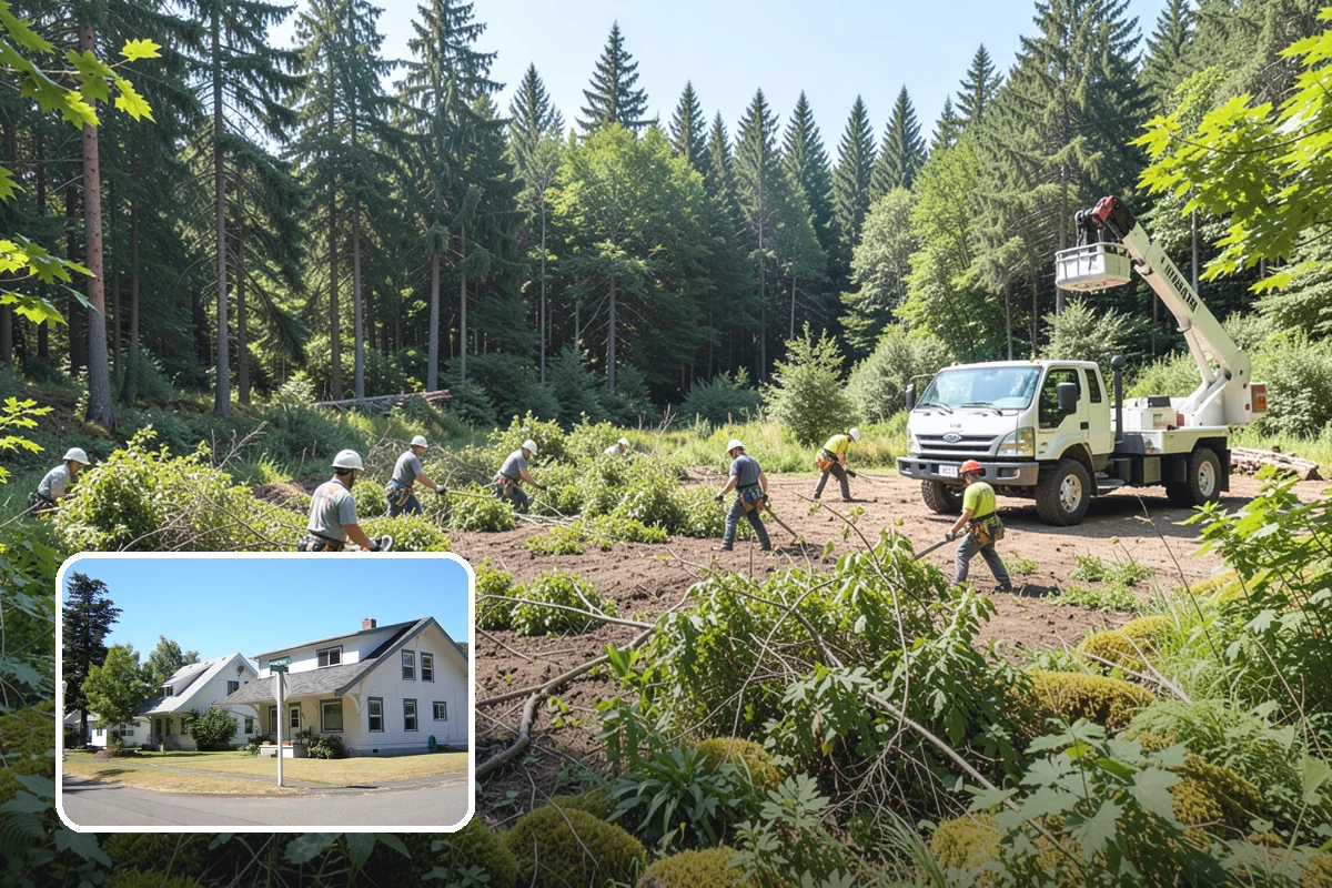 Fence line clearing in DuPont, Pierce County, WA - Improves access and usability of a site