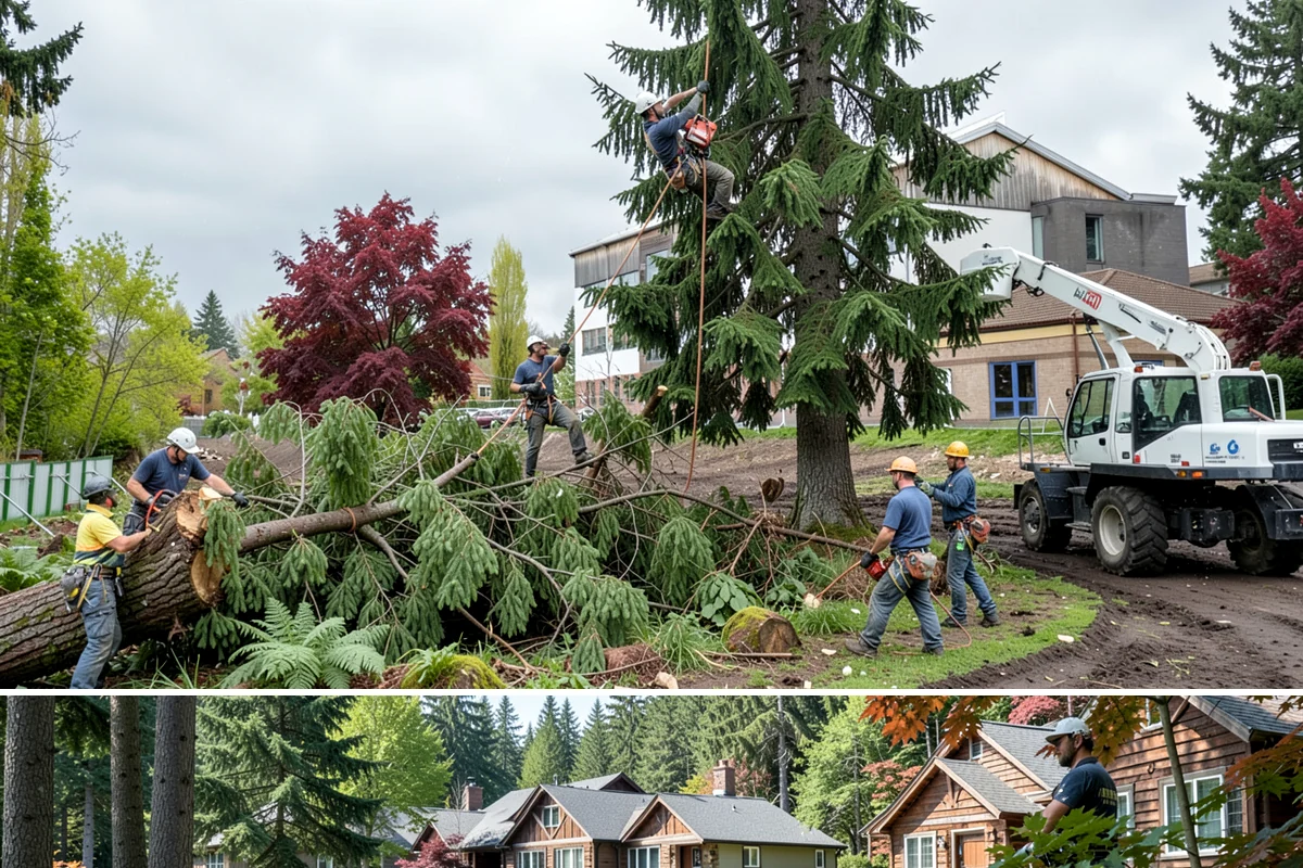 Fence line clearing in Edgewood, Pierce County, WA - Work can be performed year-round in the Puget Sound climate but must account for wet or muddy conditions that may complicate...