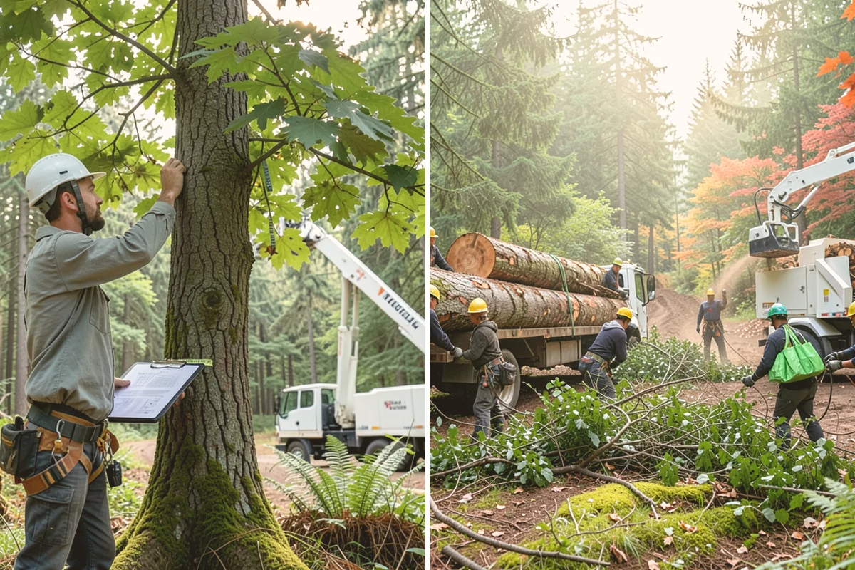 Fence line clearing in Edmonds, Snohomish County, WA - Assess the site and mark features to protect