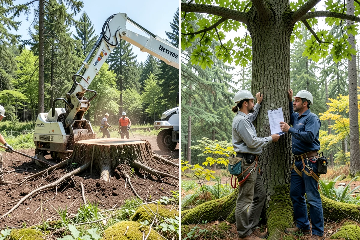 Fence line clearing in Everett, Snohomish County, WA - Assess the site and mark features to protect