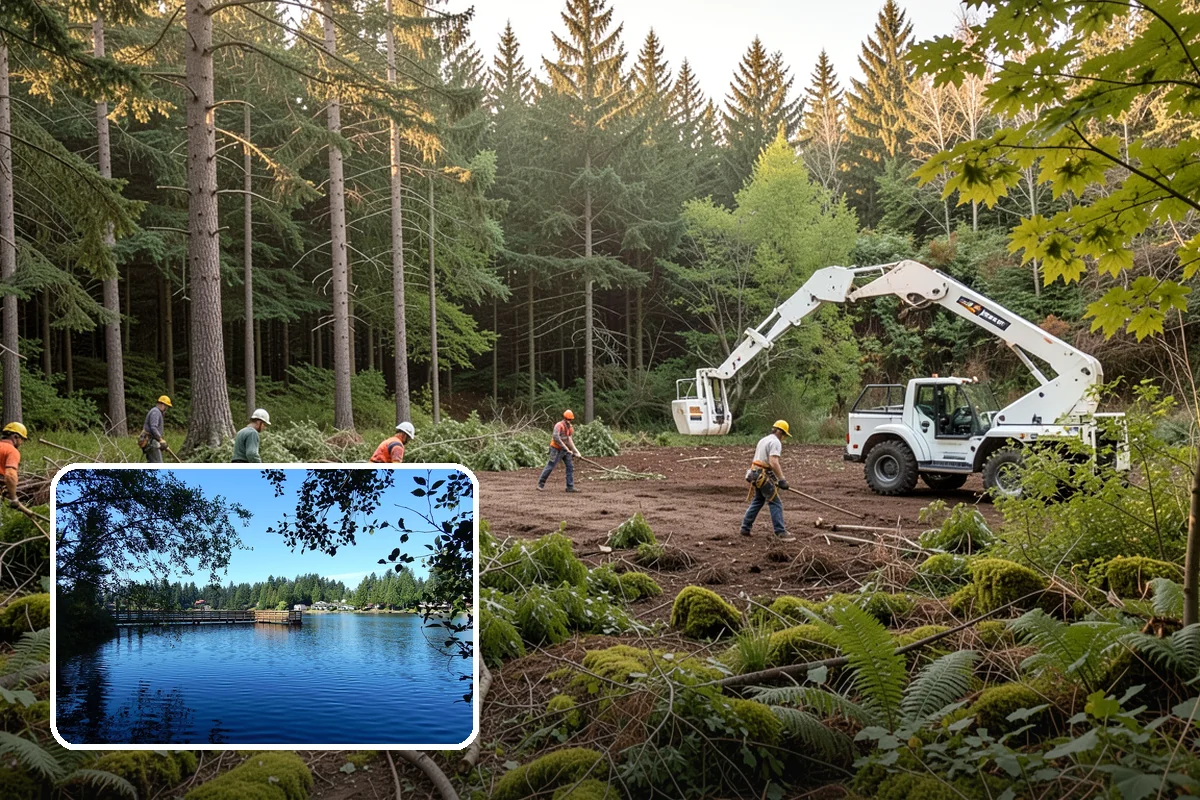 Fence line clearing in Federal Way, King County, WA - Improves access and usability of a site