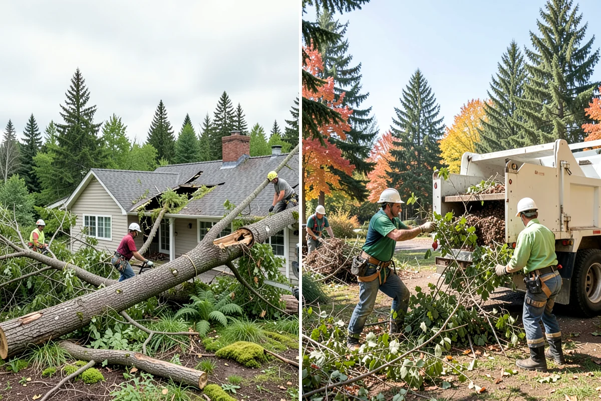 Fence line clearing in Federal Way, King County, WA - Assess the site and mark features to protect