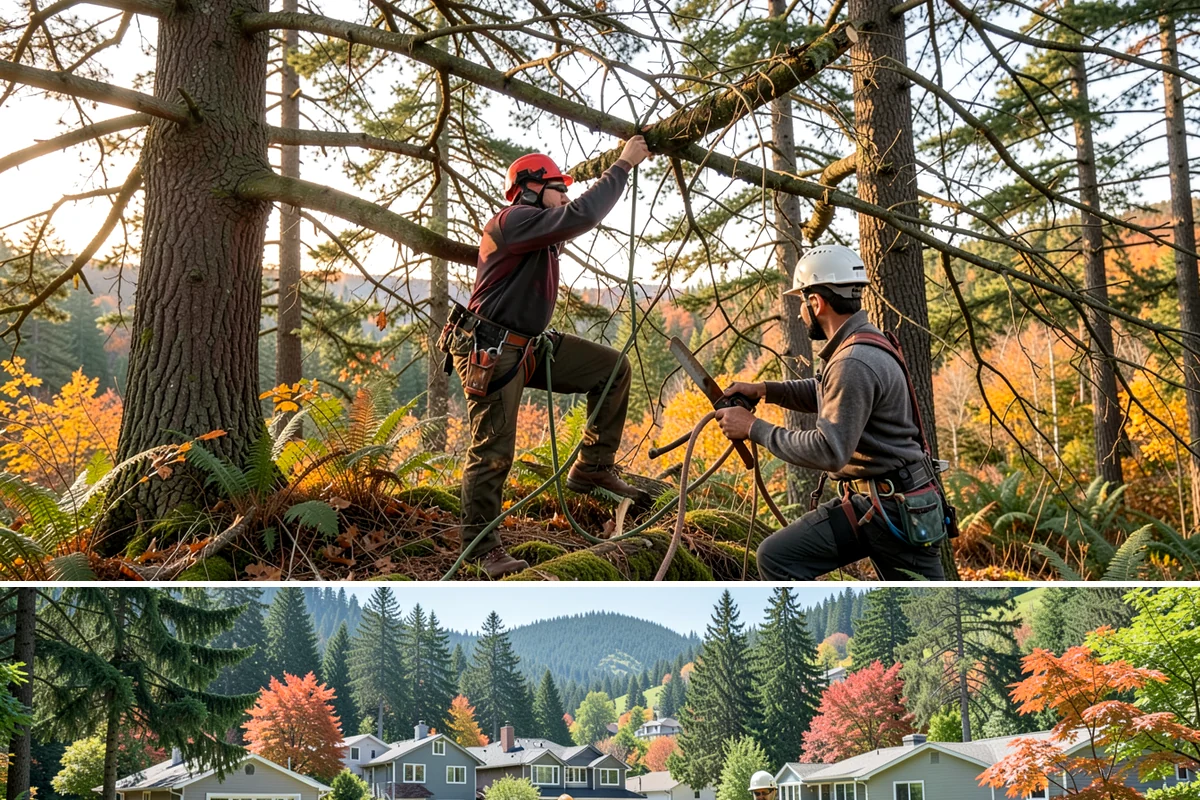 Fence line clearing in Fircrest, Pierce County, WA - Work can be performed year-round in the Puget Sound climate but must account for wet or muddy conditions that may complicate...