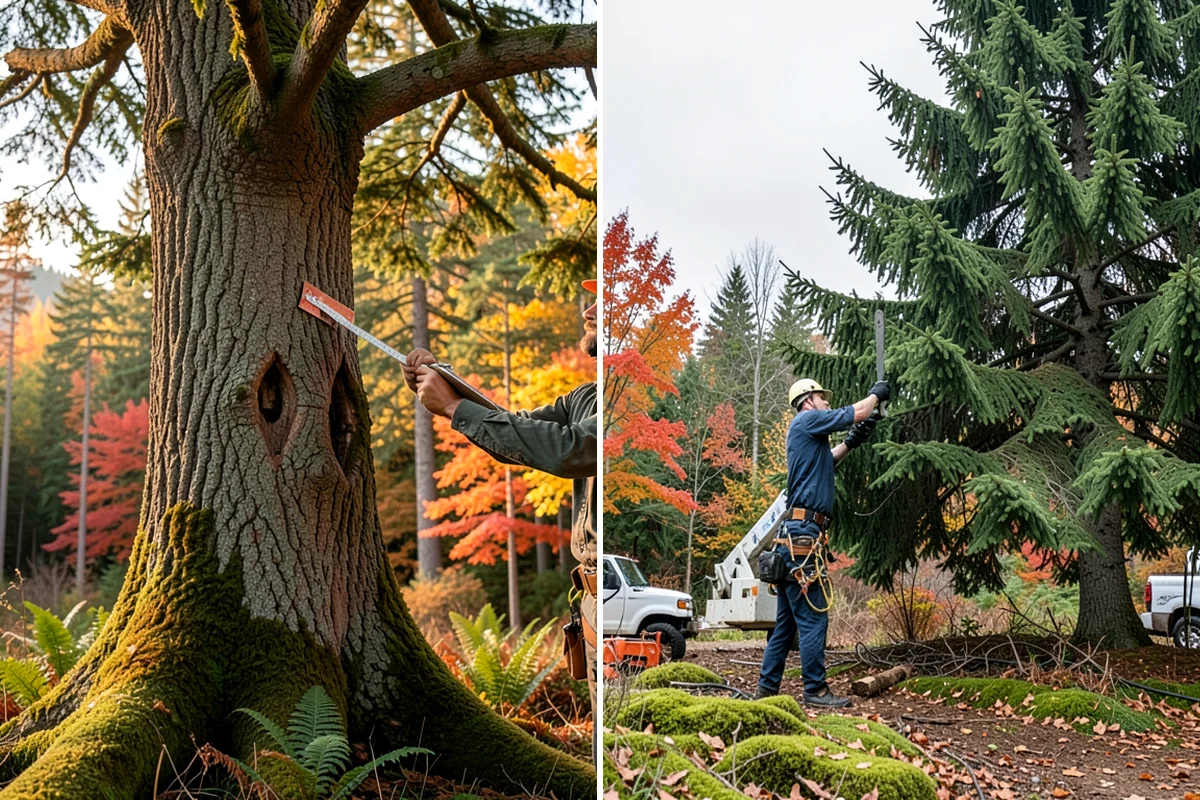 Fence line clearing in Gig Harbor, Pierce County, WA - Assess the site and mark features to protect