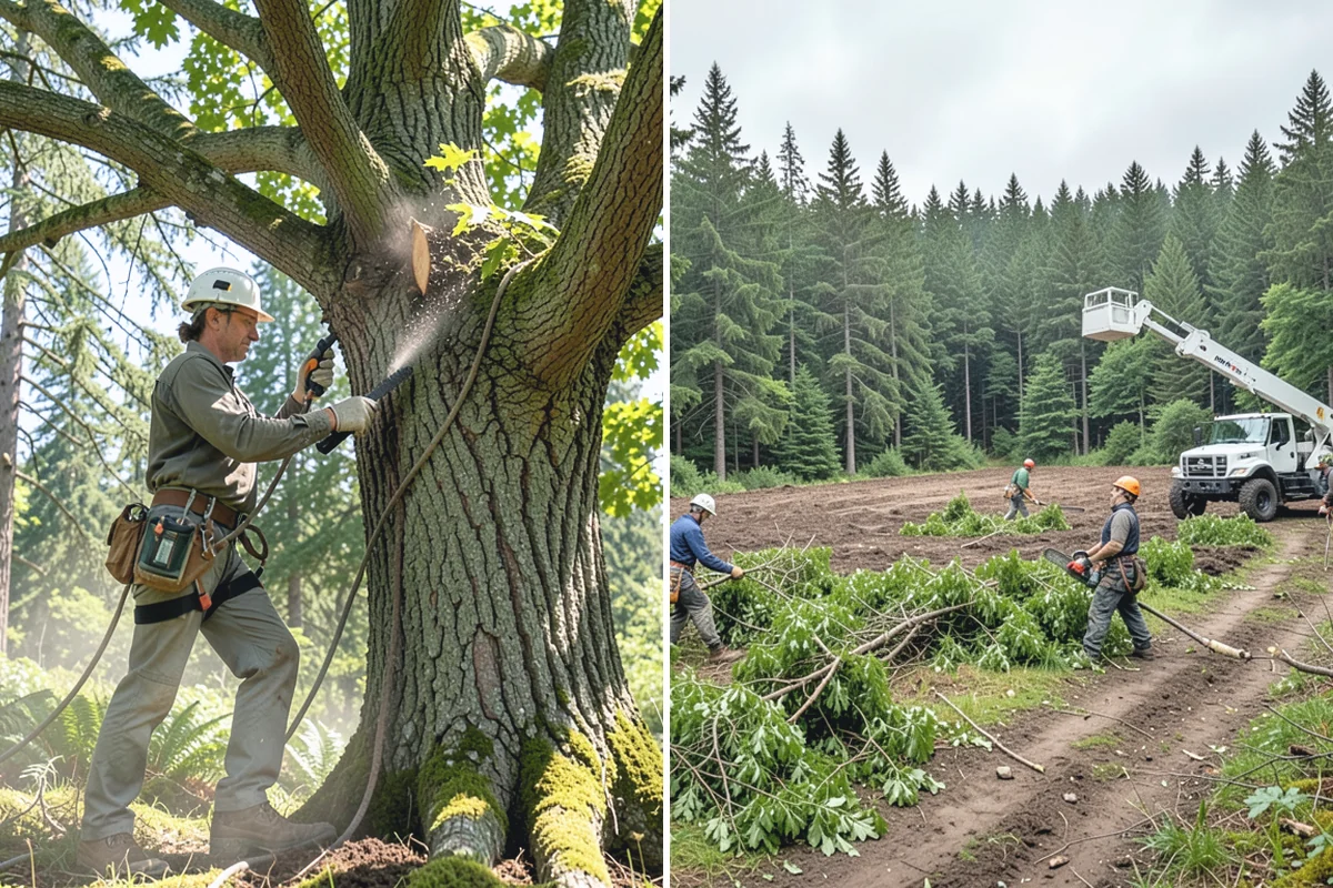 Fence line clearing in Hamilton, Skagit County, WA - Assess the site and mark features to protect