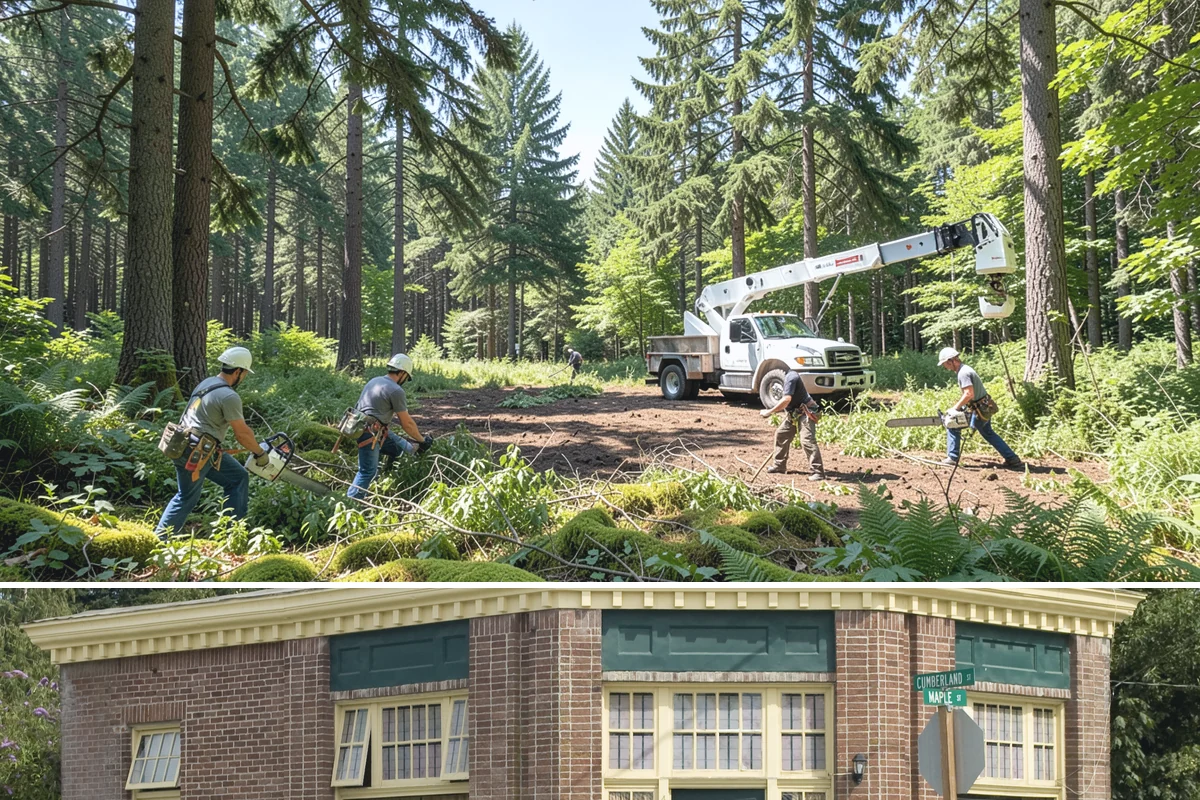 Fence line clearing in Hamilton, Skagit County, WA - Work can be performed year-round in the Puget Sound climate but must account for wet or muddy conditions that may complicate...