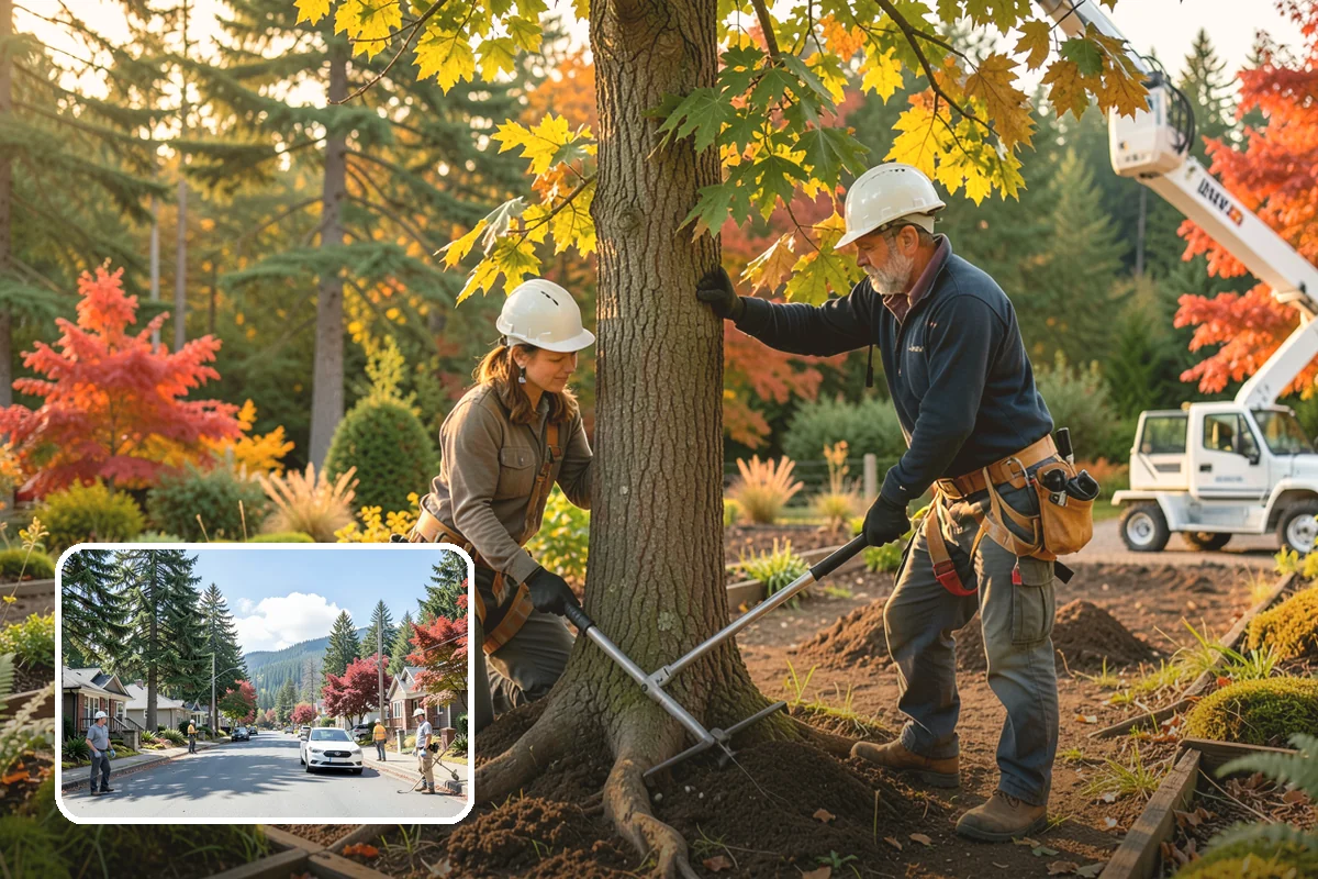 Fence line clearing in Hunts Point, King County, WA - Improves access and usability of a site