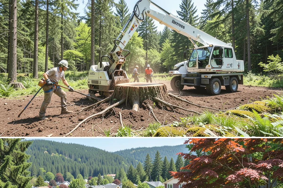 Fence line clearing in Index, Snohomish County, WA - Work can be performed year-round in the Puget Sound climate but must account for wet or muddy conditions that may complicate...