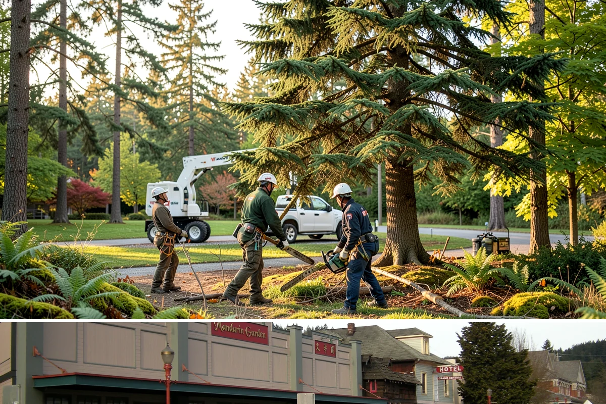Fence line clearing in Issaquah, King County, WA - Work can be performed year-round in the Puget Sound climate but must account for wet or muddy conditions that may complicate...