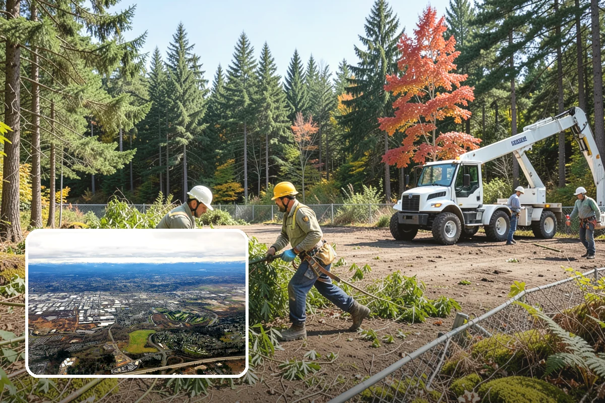 Fence line clearing in Kent, King County, WA - Improves access and usability of a site