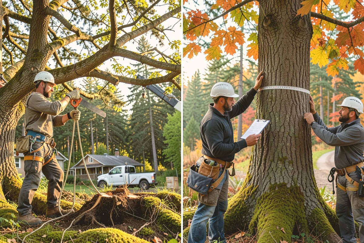 Fence line clearing in Kirkland, King County, WA - Assess the site and mark features to protect