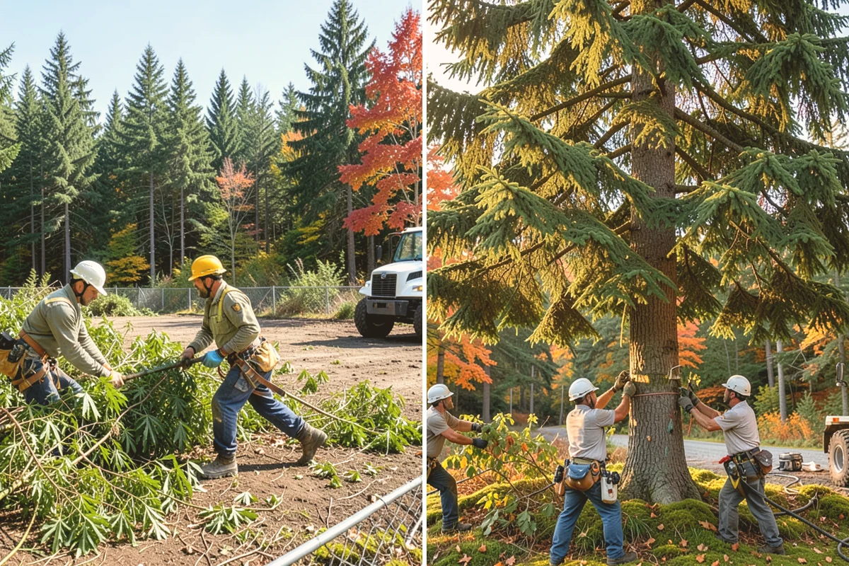 Fence line clearing in Lynnwood, Snohomish County, WA - Assess the site and mark features to protect