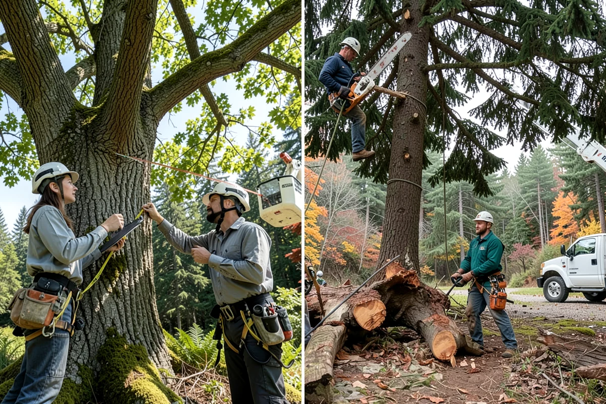 Fence line clearing in Maple Valley, King County, WA - Assess the site and mark features to protect