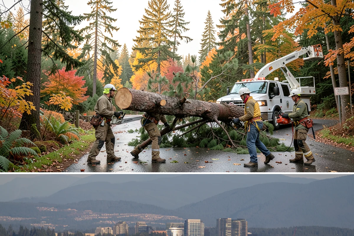 Fence line clearing in Medina, King County, WA - Work can be performed year-round in the Puget Sound climate but must account for wet or muddy conditions that may complicate...