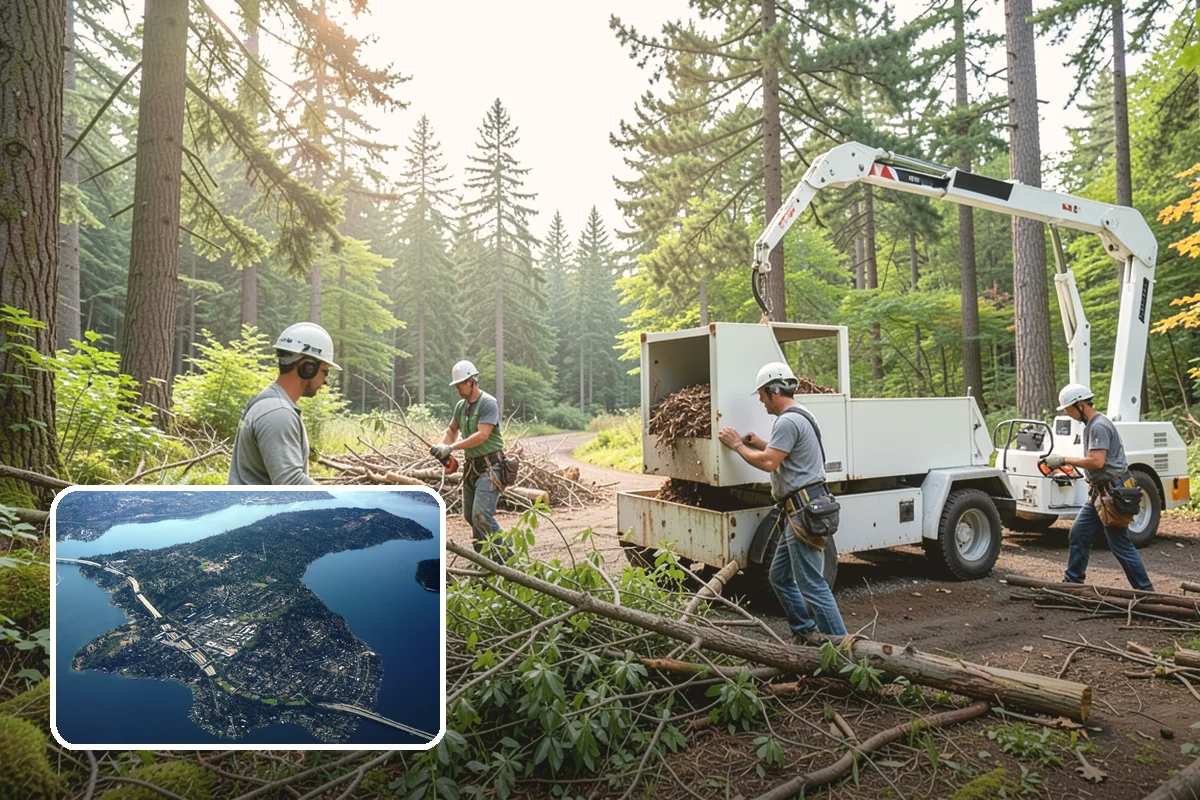 Fence line clearing in Mercer Island, King County, WA - Improves access and usability of a site