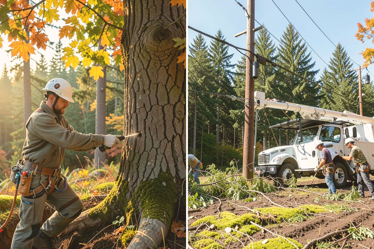 Fence line clearing in Mount Vernon, Skagit County, WA - Assess the site and mark features to protect