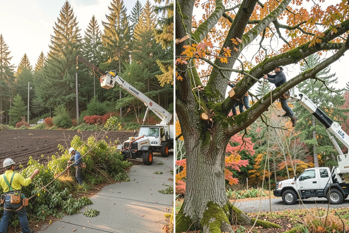 Fence line clearing in Mountlake Terrace, Snohomish County, WA - Assess the site and mark features to protect