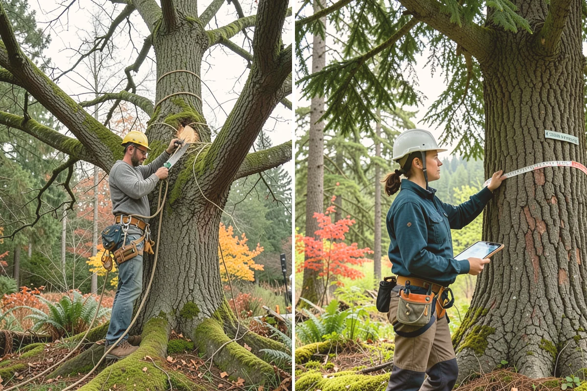 Fence line clearing in Newcastle, King County, WA - Assess the site and mark features to protect