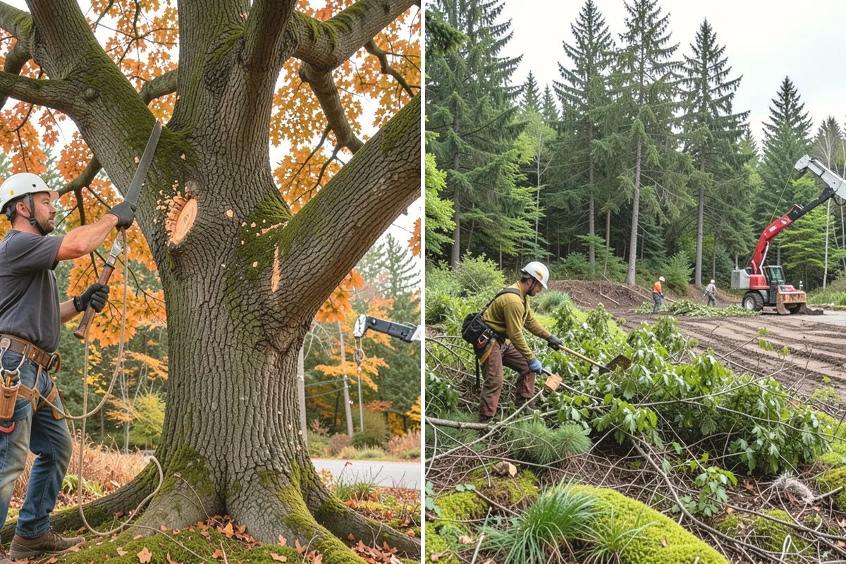 Fence line clearing in North Bend, King County, WA - Assess the site and mark features to protect