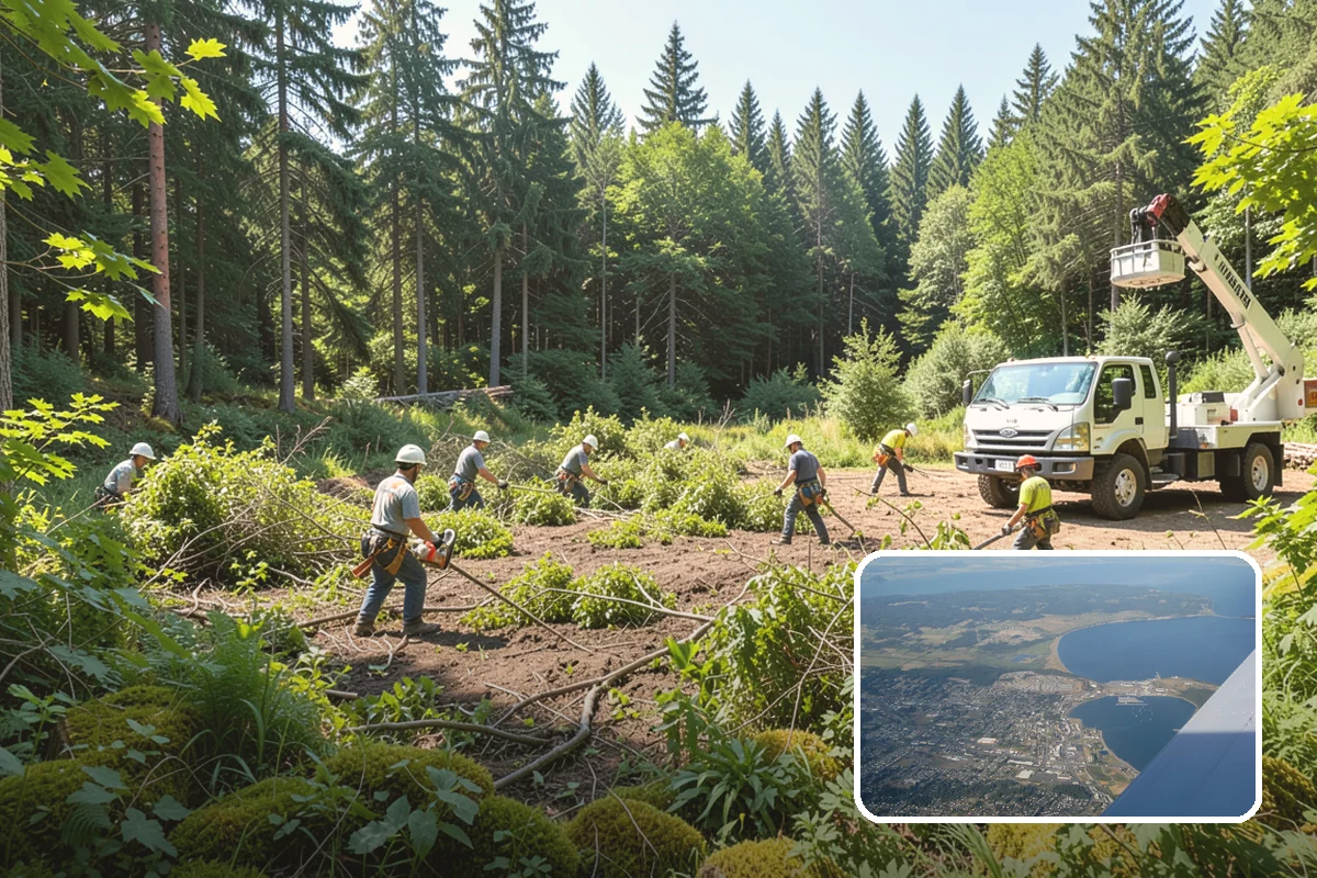 Fence line clearing in Oak Harbor, Island County, WA - Improves access and usability of a site