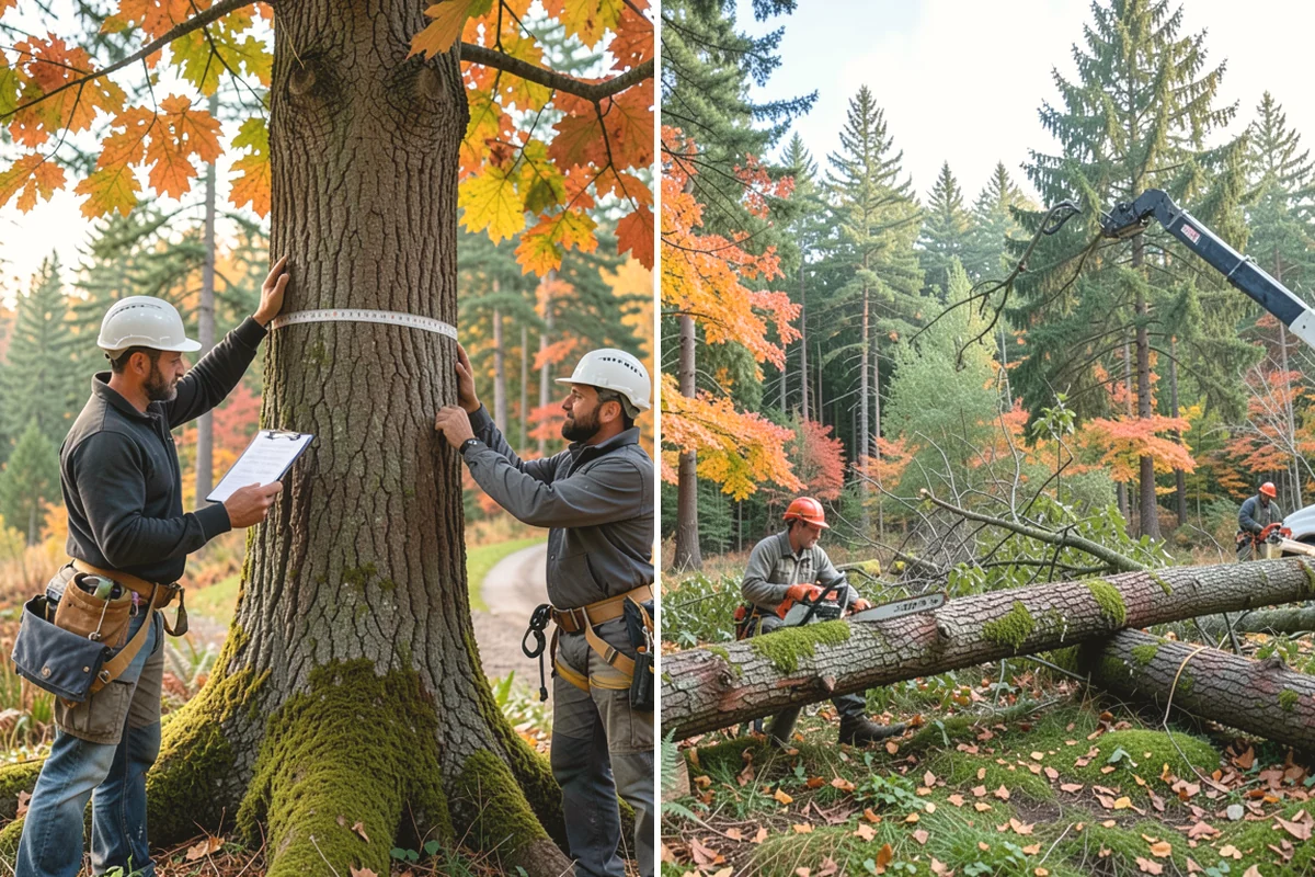 Fence line clearing in Oak Harbor, Island County, WA - Assess the site and mark features to protect