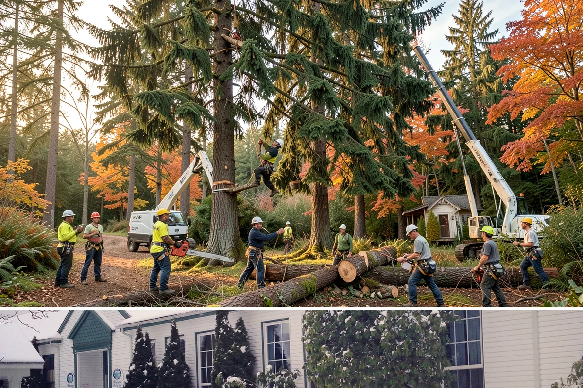 Fence line clearing in Pacific, King County, WA - Work can be performed year-round in the Puget Sound climate but must account for wet or muddy conditions that may complicate...