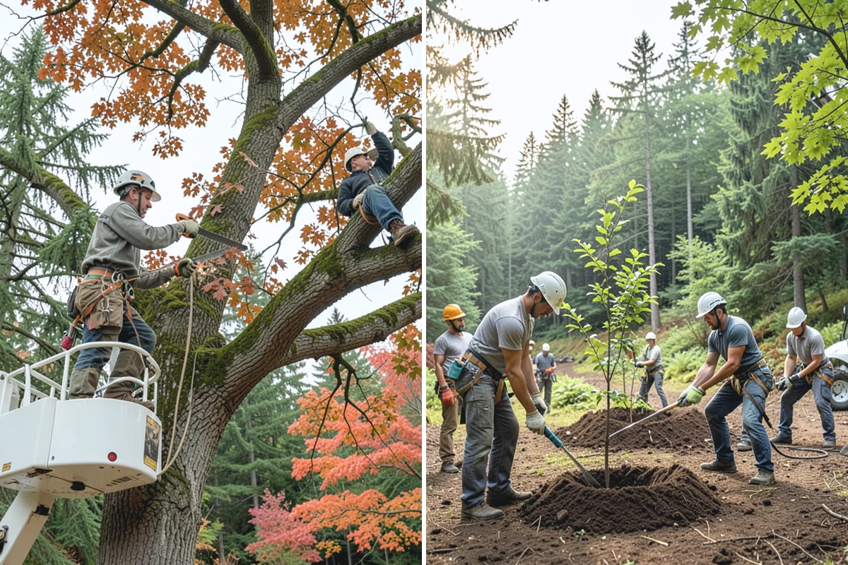 Fence line clearing in Redmond, King County, WA - Assess the site and mark features to protect