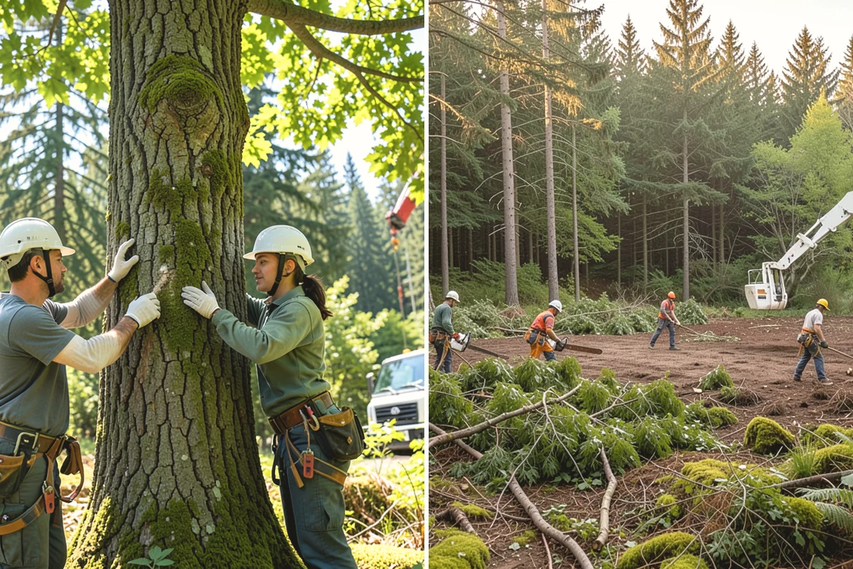 Fence line clearing in Ruston, Pierce County, WA - Assess the site and mark features to protect