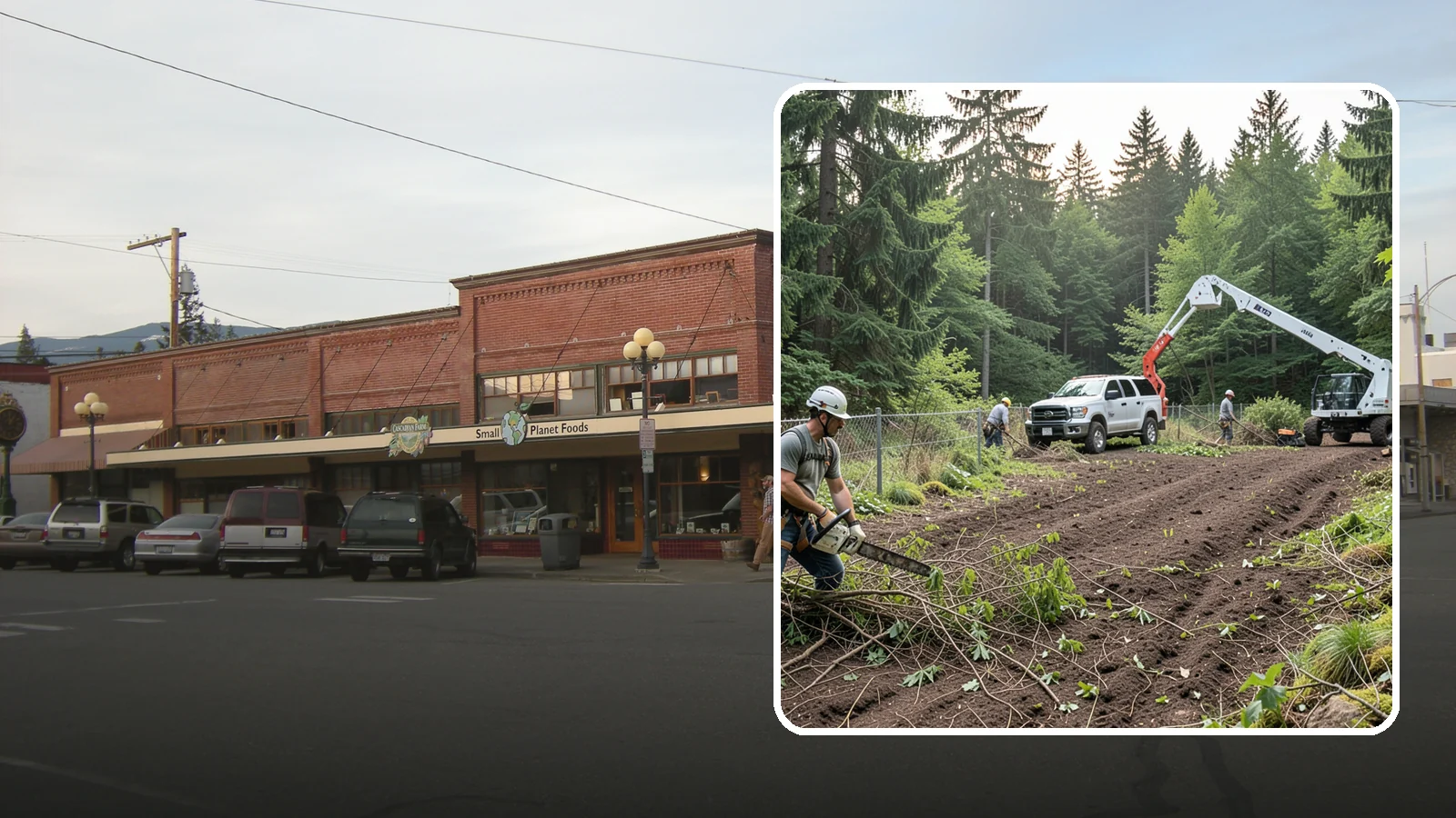 Fence line clearing in Sedro-Woolley, Skagit County, WA - The clearing of vegetation along fence lines.