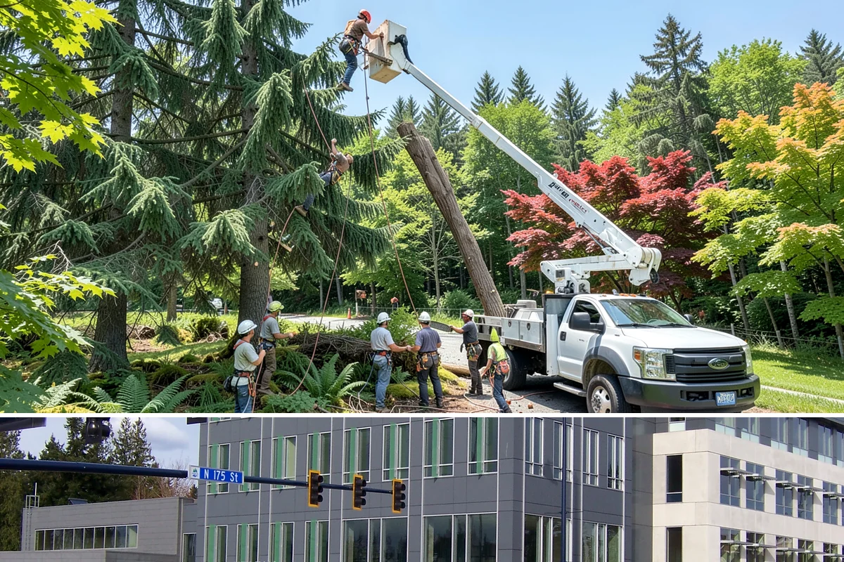 Fence line clearing in Shoreline, King County, WA - Work can be performed year-round in the Puget Sound climate but must account for wet or muddy conditions that may complicate...