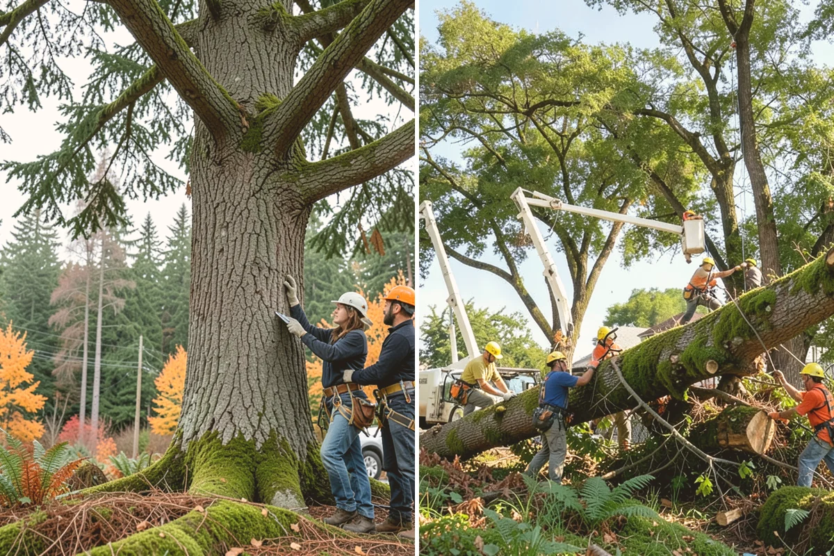 Fence line clearing in Snohomish, Snohomish County, WA - Assess the site and mark features to protect