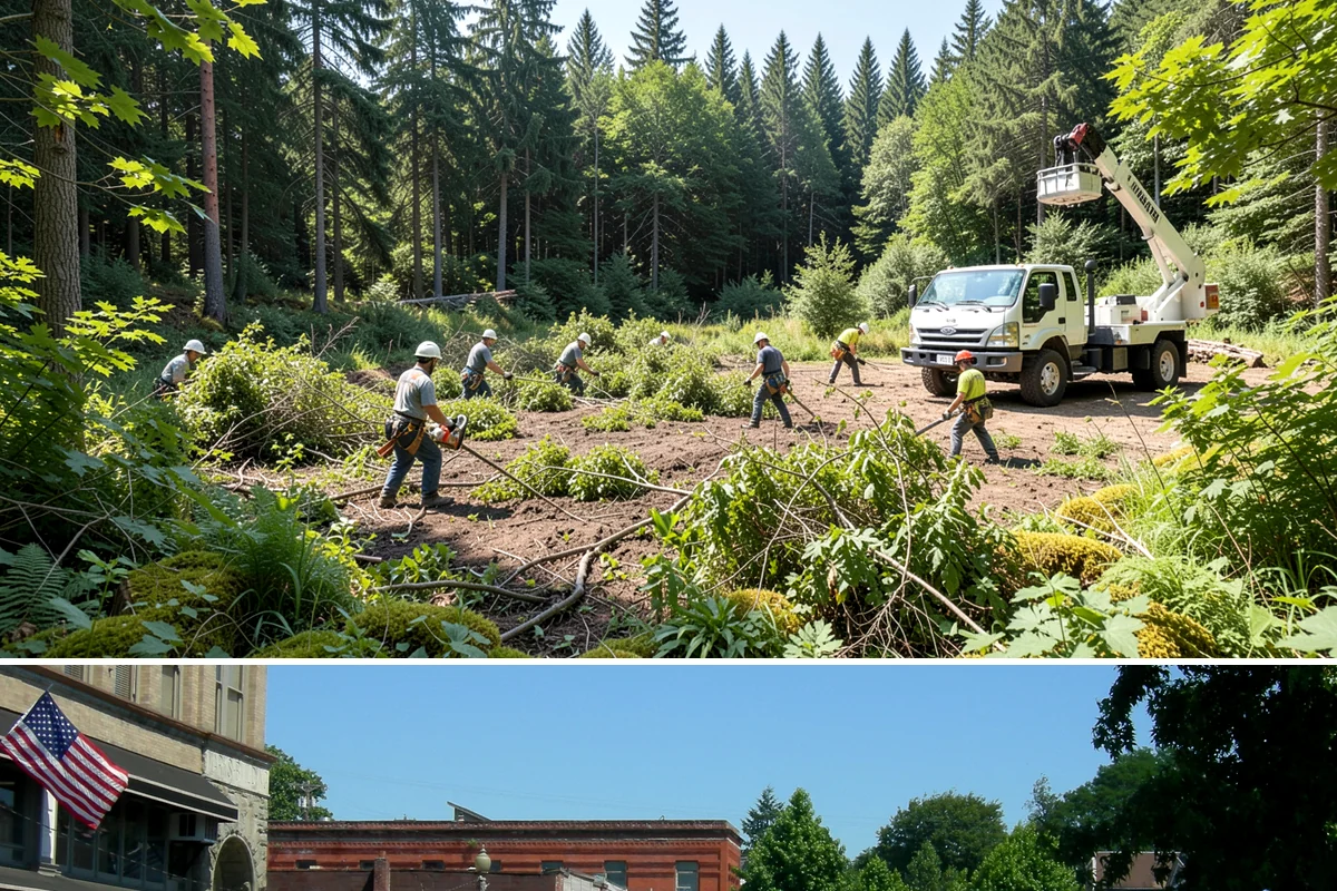 Fence line clearing in Snohomish, Snohomish County, WA - Work can be performed year-round in the Puget Sound climate but must account for wet or muddy conditions that may complicate...