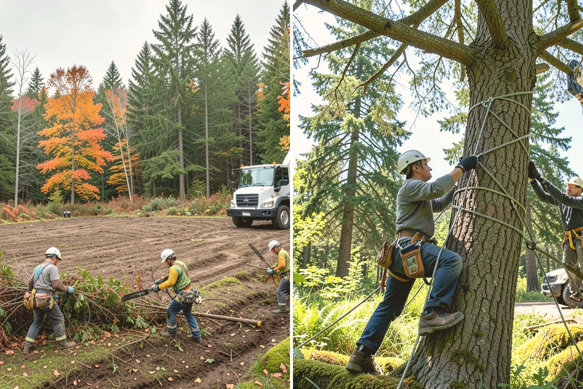 Fence line clearing in Stanwood, Snohomish County, WA - Assess the site and mark features to protect