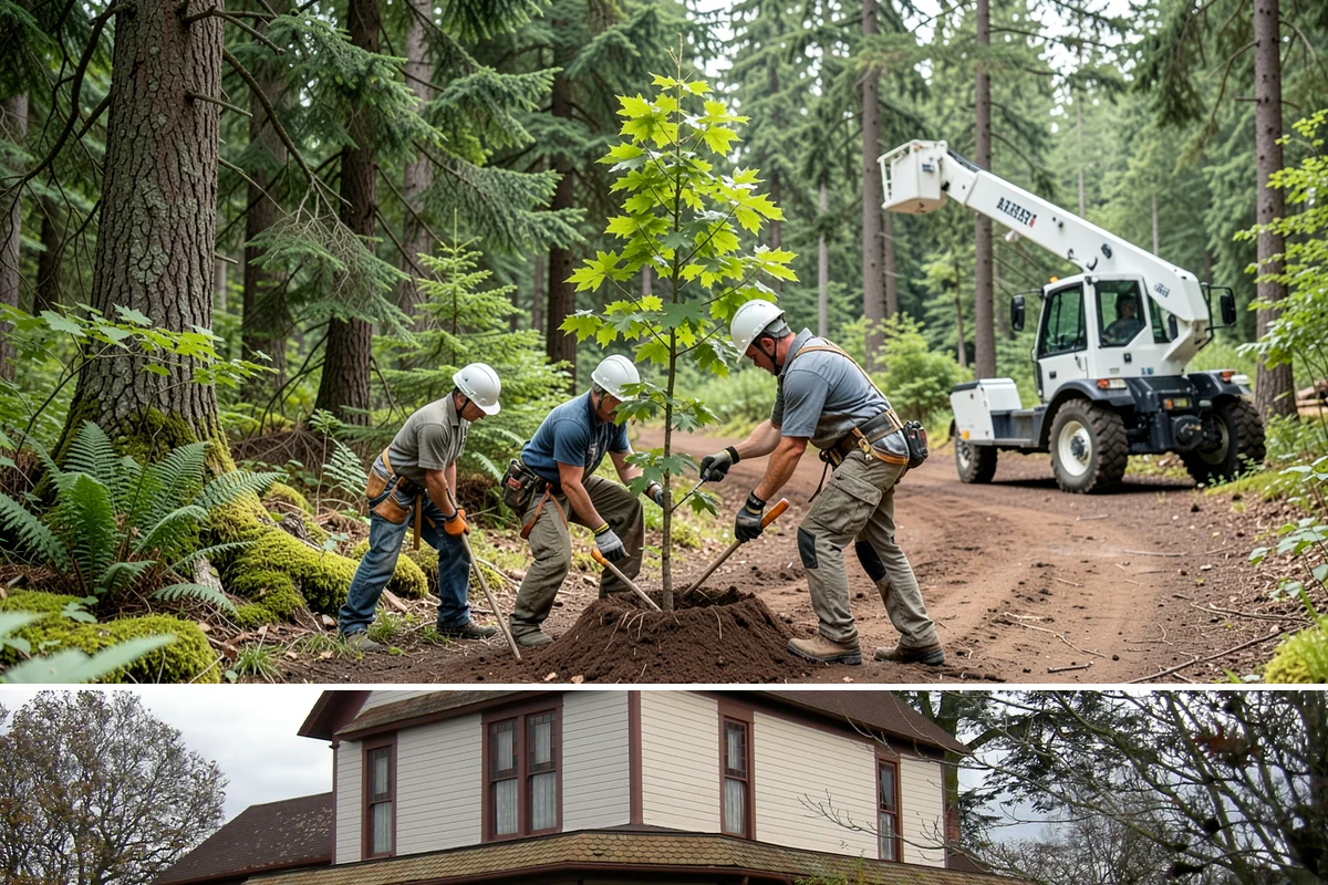 Fence line clearing in Sumner, Pierce County, WA - Work can be performed year-round in the Puget Sound climate but must account for wet or muddy conditions that may complicate...