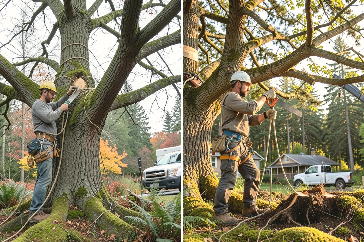 Fence line clearing in Tacoma, Pierce County, WA - Assess the site and mark features to protect