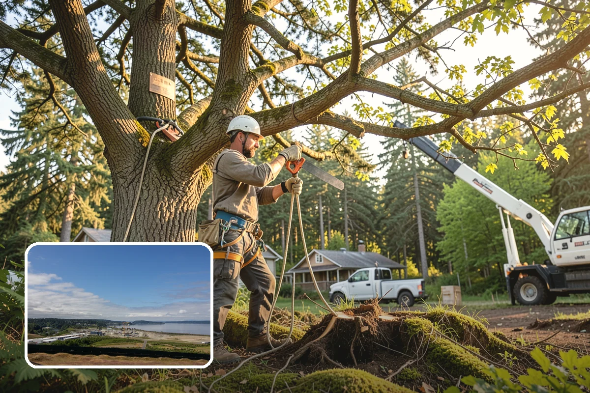 Fence line clearing in University Place, Pierce County, WA - Improves access and usability of a site